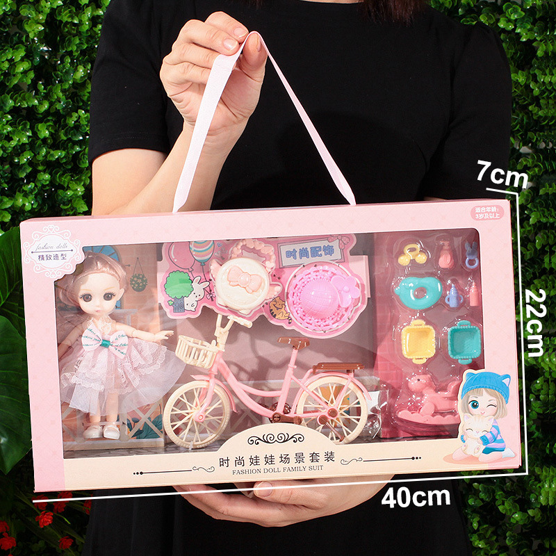 (40cm portable box) bicycle-doll