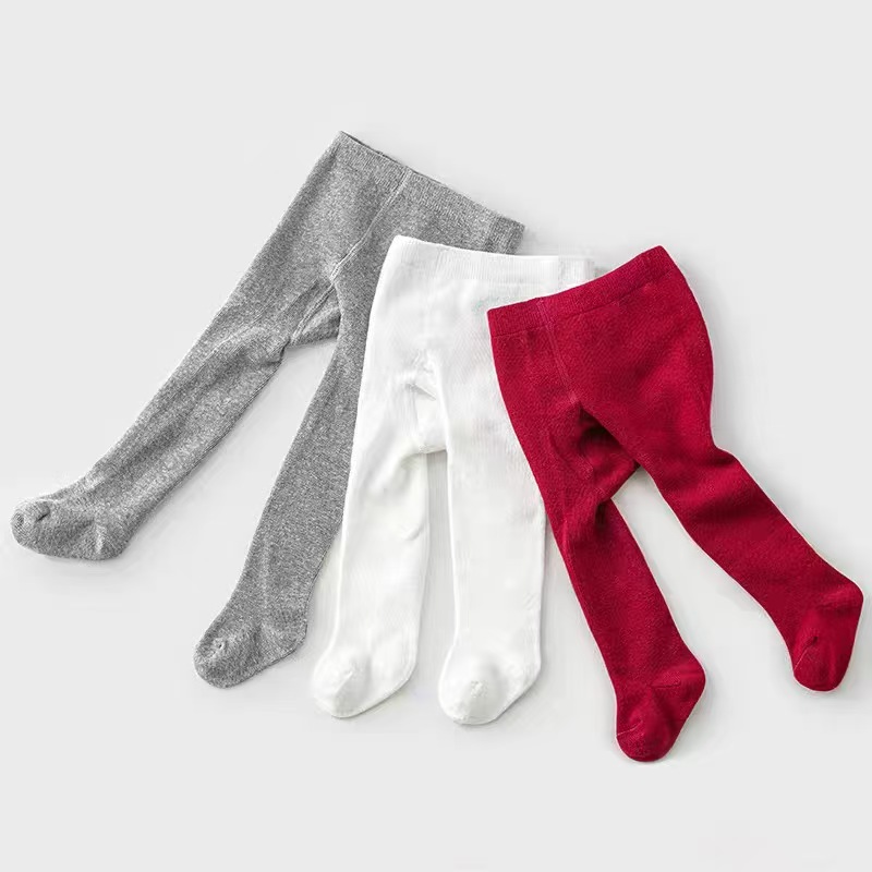 2025跨境春秋婴童连脚裤宝宝大屁屁纯色修身简约百搭新款厂家批发