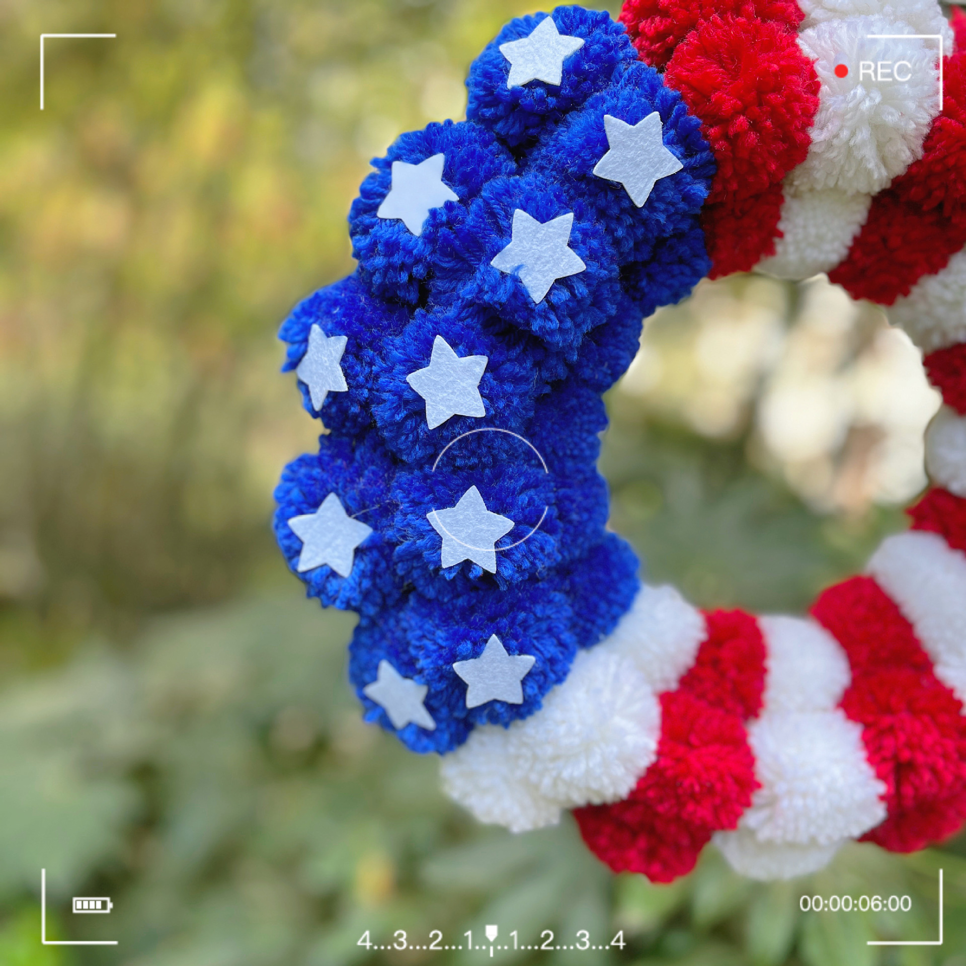 New American Independence Day flag wreath, front door decoration, atmosphere pendant_voghion.com