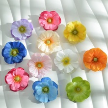 P 7厘米仿真花兰花头DIY手工衣服拖鞋帽子发饰配件装饰配花花朵