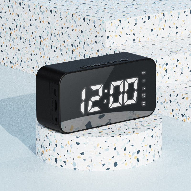 Fábrica transfronteriza altavoz bluetooth reloj inalámbrico reloj despertador audio regalo inteligente amazon al aire libre al por mayor multi-función