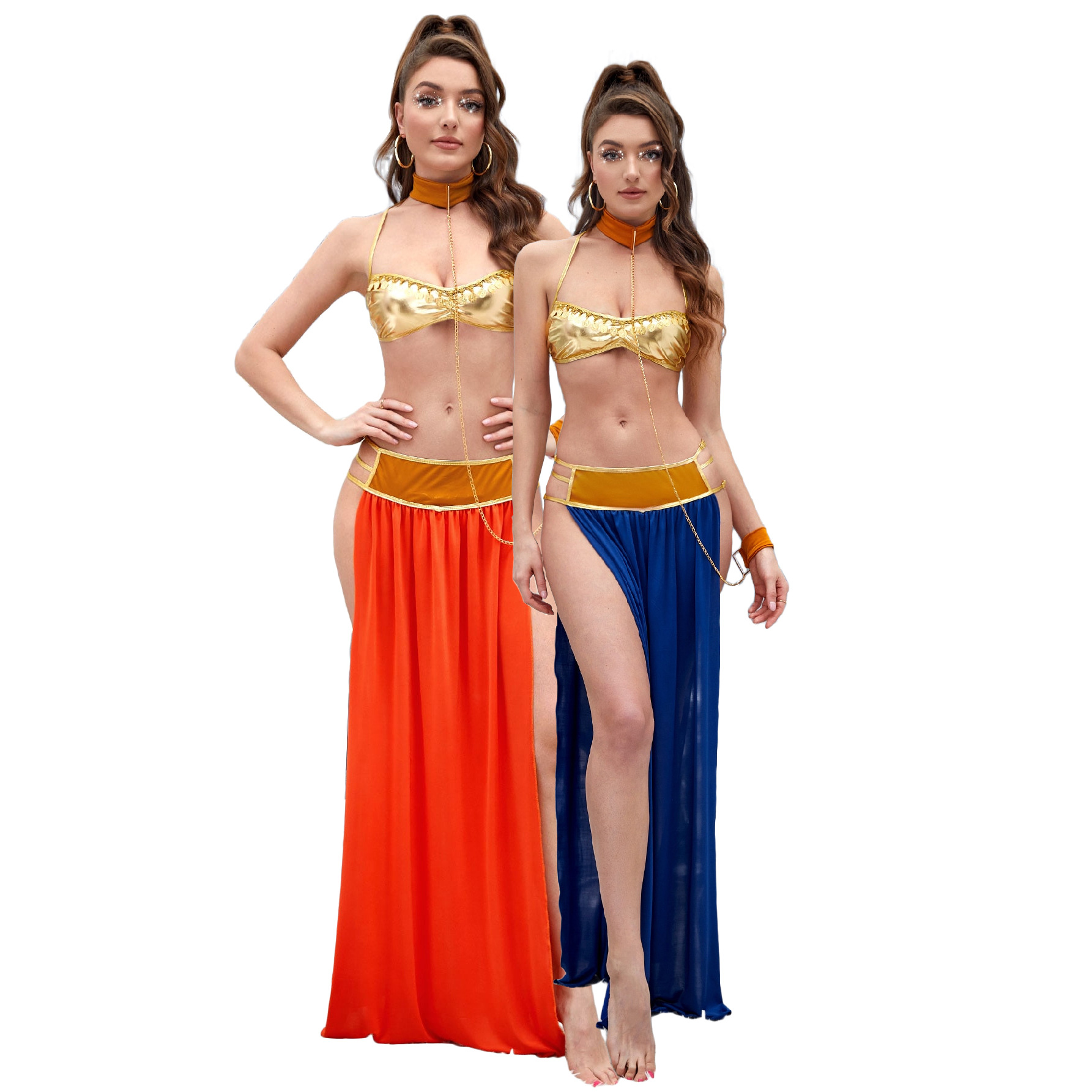 thumbnail image 1 of Disfraces de Halloween 2024 SL nueva lencería sexy árabe de Oriente Medio de tres puntos falda larga sexy para damas camisón sexy de talla grande, 1 of 5