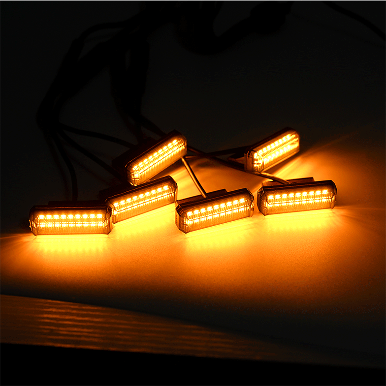 Car Grille Small Yellow Light Clip-On Led Light Suv Pickup Truck Off-Road Vehicle Grille Modification Universal Led Grille Light