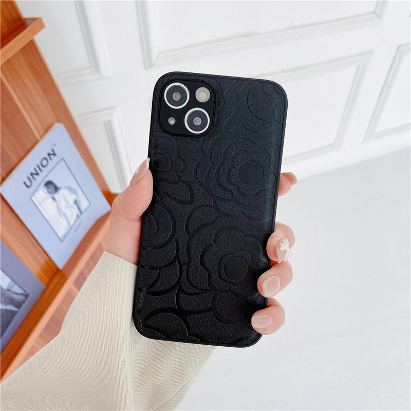 Funda de teléfono móvil retro camelia para iPhone 17, 16 Pro Max, Apple 15, de cuero, XS, todo incluido, 15, anticaídas, 14