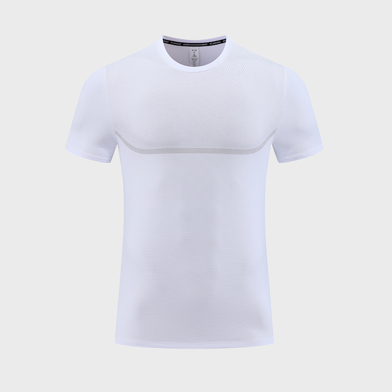 Camiseta deportiva de secado rápido personalizada transfronteriza de manga corta para hombre, camiseta de entrenamiento físico de seda de hielo holgada de verano transpirable para exteriores