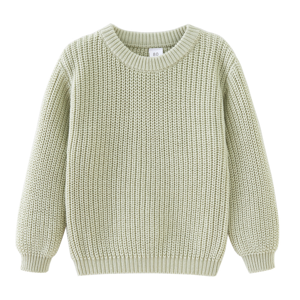 Comercio exterior transfronterizo primavera y otoño algodón niños cuello redondo Jersey niños sueltos niñas bebé de punto camisa de fondo