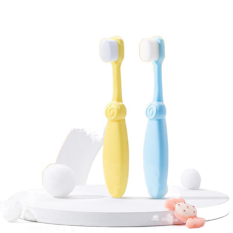 Children's Soft-Bristled Toothbrush 0-3 Years Old Baby Baby Kidsren's Milk Toothbrush Gum Protection Toothbrush Toothpaste Set