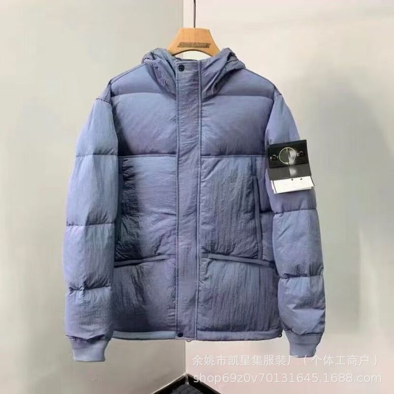 轻奢男冬季罗盘石头家加厚棉服男拉链宽松百搭徽章幽灵罗盘外套潮|undefined