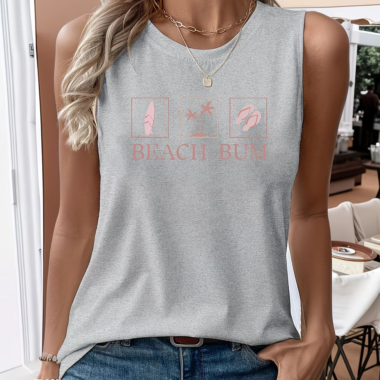Women's Summer Vest Top Print Design Clothing For Ladies_ecoleips.com