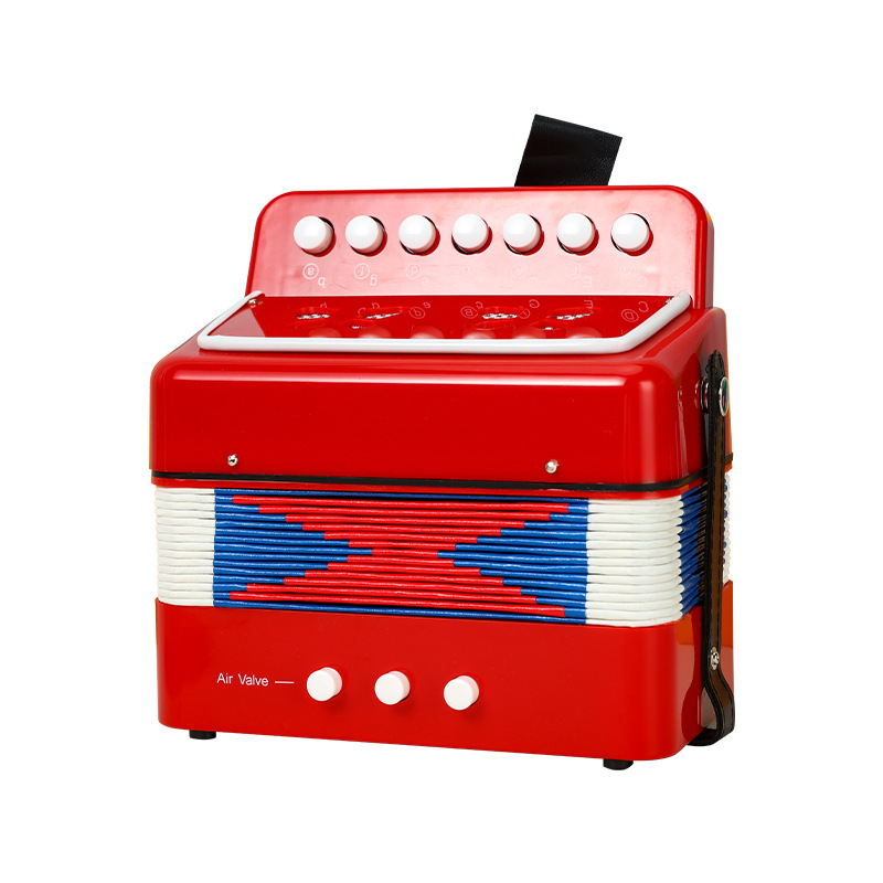 Acordeón FEIFAN de 7 teclas para estudiantes, instrumento musical para principiantes, modelo transfronterizo, acordeón portátil de juguete educativo para niños