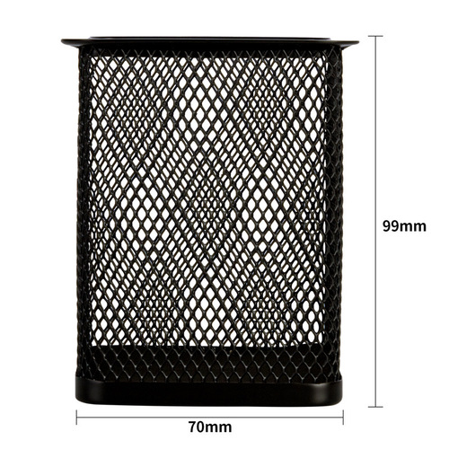 Deli 9174 Square Pen Holder Metal Mesh Pen Holder Simple Creative Desktop Storage Box Fashion Office Supplies