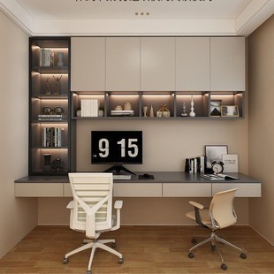 Casual Desktop Suspended New Table Desk Bookcase Integrated Table Wall-Mounted Double Desk Table Home