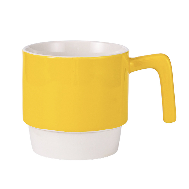 Transfronterizo de Amazon taza blanca taza de alto aspecto creativo Oficina taza de café pareja taza de agua Taza de cerámica