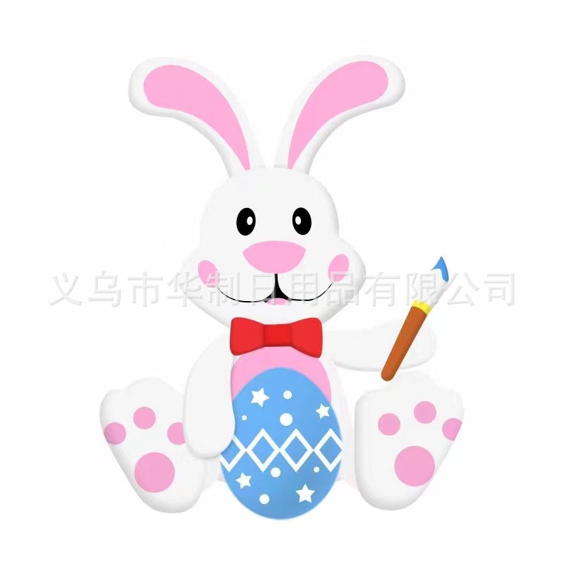 复活节气模玩具跨境专供复活节气模充气举牌兔子发光气模