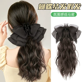 真发假发;假发片;假发马尾