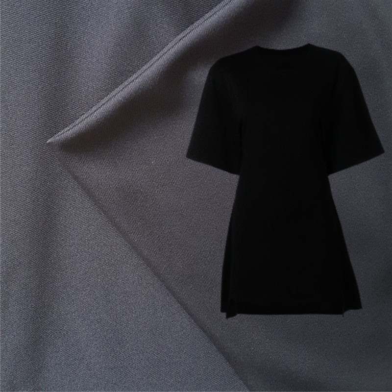 现货防泼水105克黑色户外运动工装复合用针织双面布