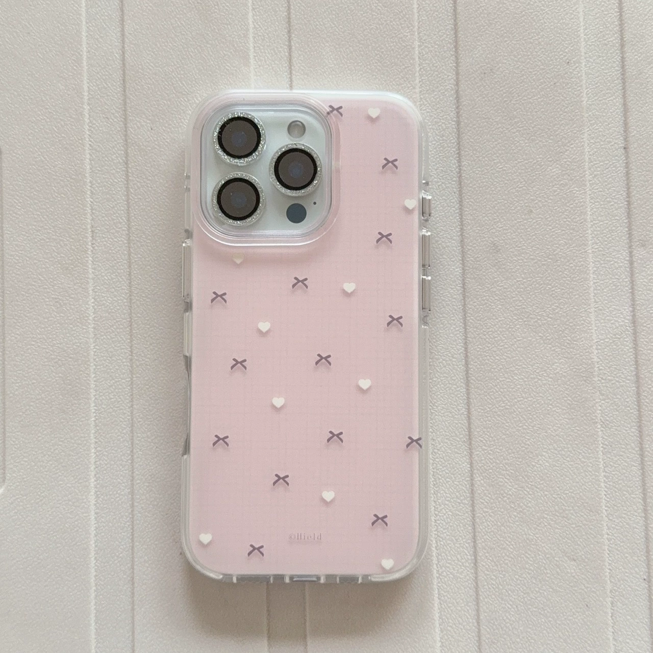 Fuchsia compatible iphone 17 with bow, phone case, fall protection