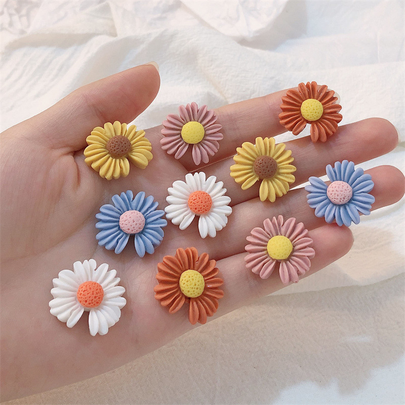 Xiaozou crisantemo resina horquilla accesorios teléfono móvil Shell diadema material caja de almacenamiento taza agua pegatinas DIY joyería