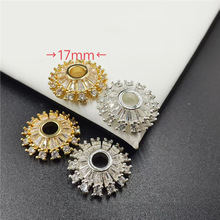 14K�߱�ɫ17mm�M荴��ʯ�������׺��J���滨�л�ñdiy�Ʒ���