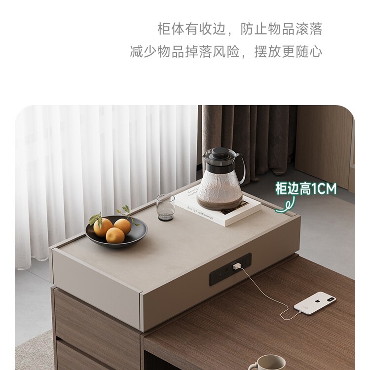 意式极简风实木单个岛台柜餐边柜窄边茶水台家用收纳柜吧台桌定|undefined