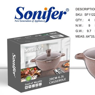Sonifer Sf-1122-28 28cm Aluminum Household God of Wealth Soup Pot Induction Cooker Gas Stove Universal Soup Pot