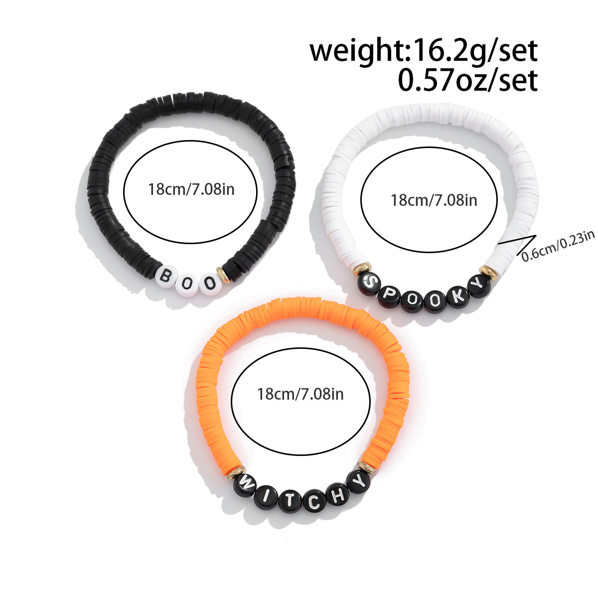 21g Weight Alloy Pendant Material Bracelets Classification CCB, Arylic, soft clay Chain Material 1 Set Quantity Festival Occasion CCB, Arylic, Alloy Material Halloween Festival Pumpkin, Bat, Ghost Pattern Women's Gender Beaded, Enamel Design Funny Style Funny Pumpkin Bat Ghost CCB Arylic Alloy Beaded Bracelets Wholesale 15