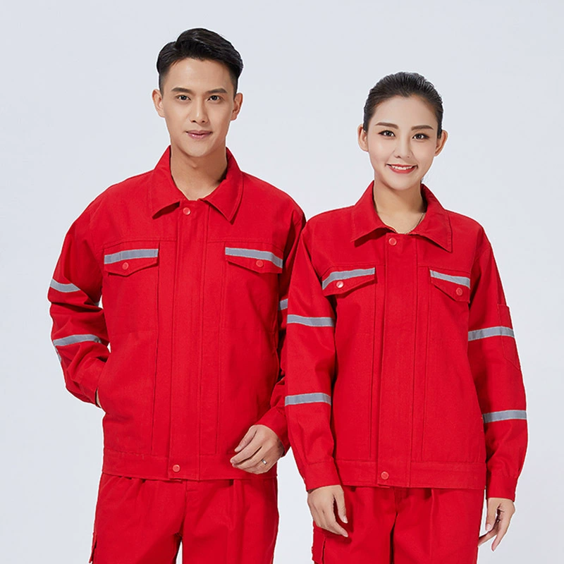 Рабочая одежда из чистого хлопка, средиземноморское масло, костюм на весну и осень, светоотражающая полоса с длинными рукавами, защитная одежда, рабочая одежда для экипажа, утолщенная, износостойкая, для авторемонта