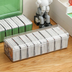 Data cable storage box desktop game card collection box transparent removable compartment dustproof storage box with lid