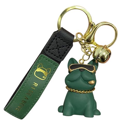 Baimao original cool bulldog keychain for men and women cute creative resin dog doll key chain bag pendant