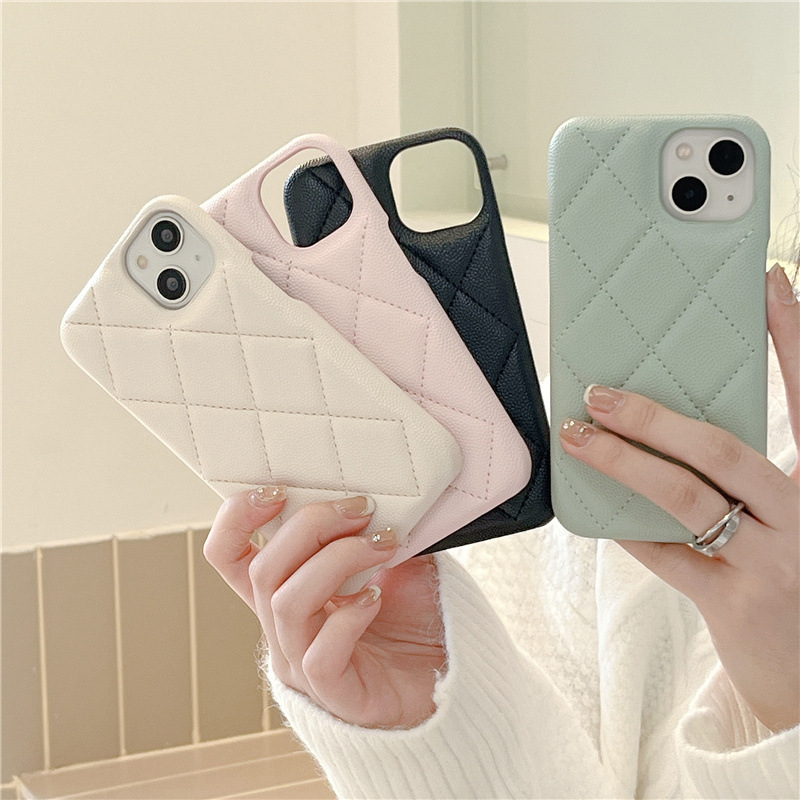 Iphone15Promax Small Fragrant Quilted Luxury Apple 15 Caviar 13 Leather 12 Goddess Mobile Phone Case