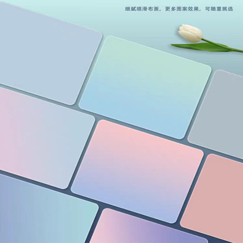 Girls' High-Appearance Value Solid Color Small Mouse Pad, Simple Gradient Design for Office, Notebook, Home Study, Edge-Locking Mouse Pad Girls' High-Appearance Value Solid Color Small Mouse Pad, Simple Gradient Design for Office, Notebook, Home Study, Edge-Locking Mouse Pad