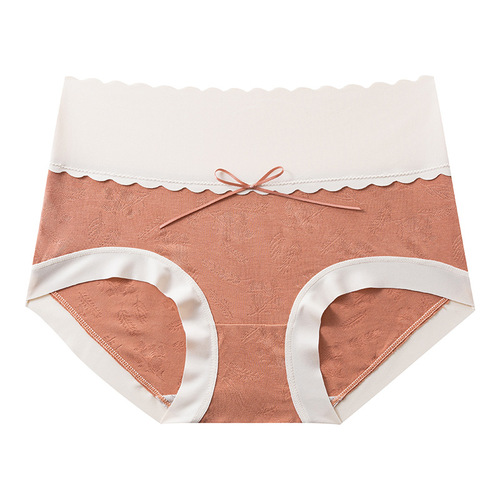 Modakle Lightweight Luxury Embossed Women's Thong Briefs Wholesale Invisible Sheer Temperature-Change Mulberry Silk Antibacterial Midrise Triangle Pajamas