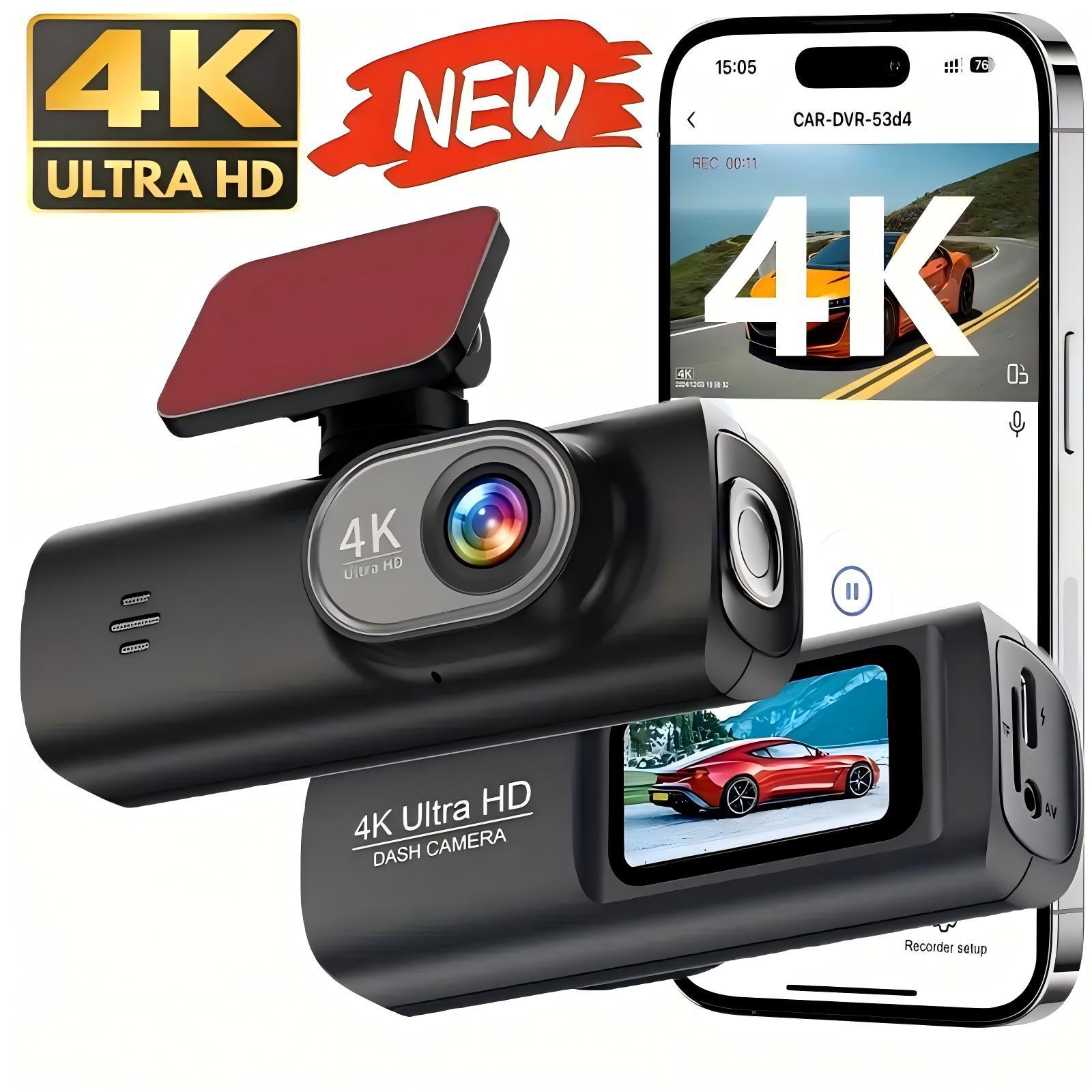 Cross-Border Popular V22 Ultra-High Definition 4K Lipstick Machine Driving Recorder Front and Rear Dual Recording Wifi/Gps Driving Trajectory