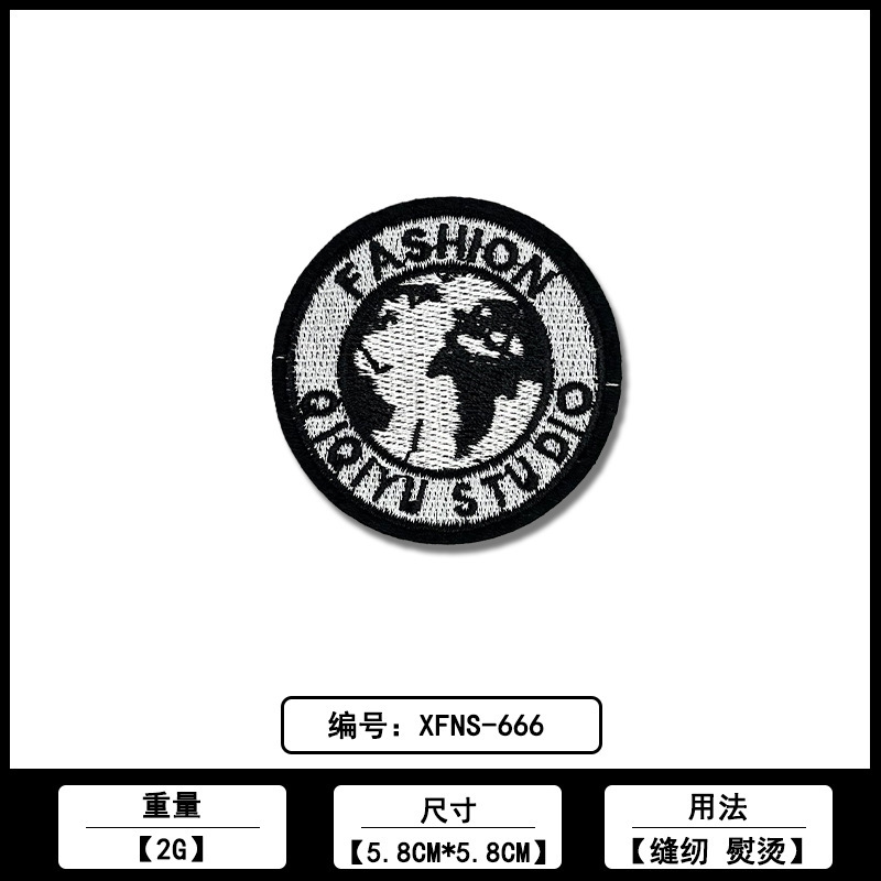 丸型刺繍布パッチメーカー在庫卸売コンピューター刺繍ロゴ衣類バッグバッジ装飾パッチ|undefined