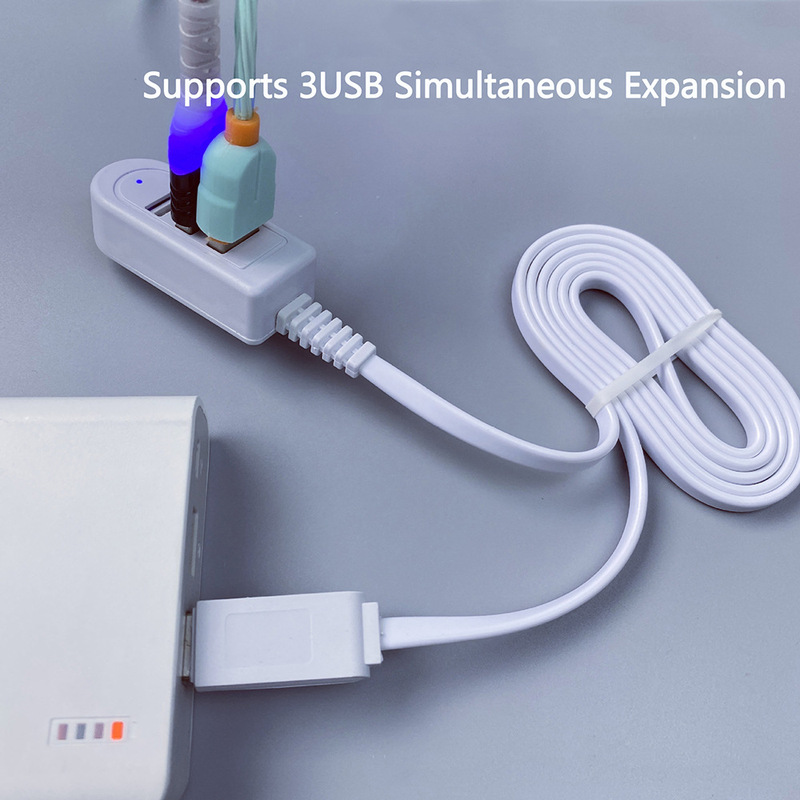 USB three-in-one splitter socket 3a multi-function charger one-to-three-port hub data extension cable