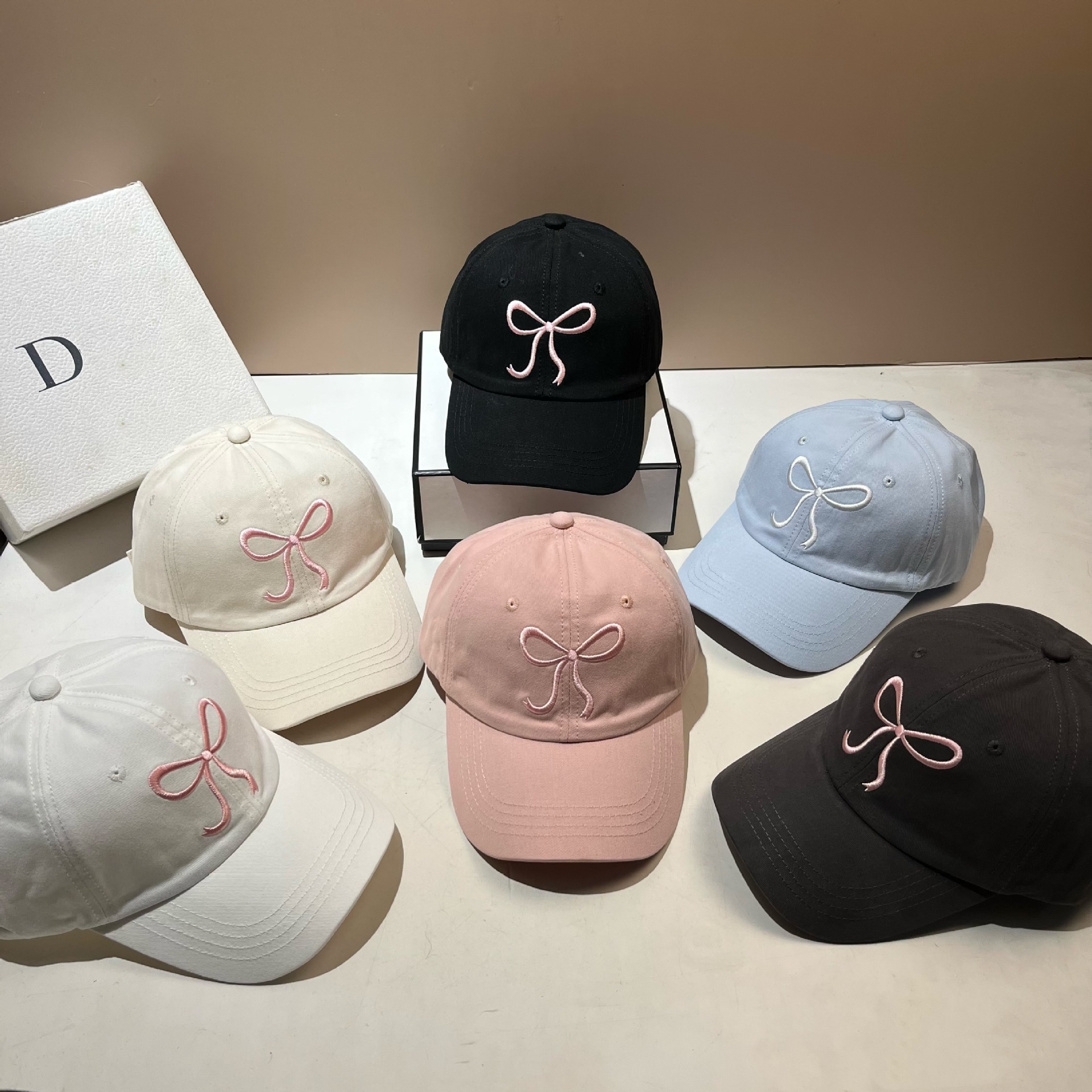 Κορεάτικο καπέλο μπέιζμπολ σε στυλ αστεριού, φρέσκο, γλυκό κεντημένο φιόγκο με ράμφος πάπιας, νέο αθλητικό καπέλο για την άνοιξη και το καλοκαίρι_voghion.com