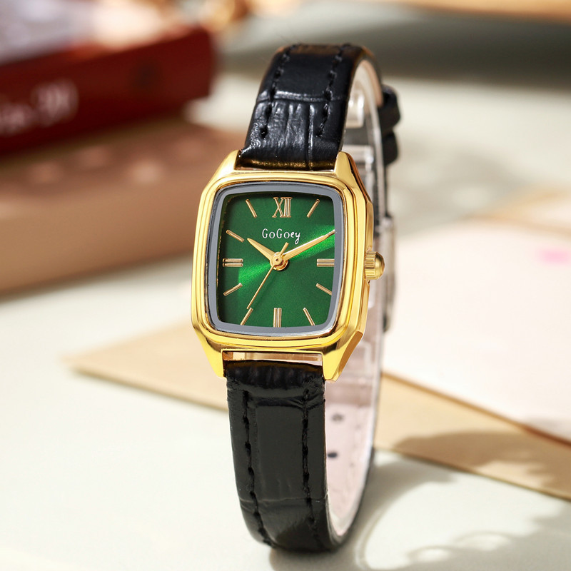 Versatile New Fashion Korean Style Square Plate Niche Student Ladies Watch Women's Antique Style Simple Cross-Border Hot Style