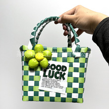 diy儿童菜篮子手工塑料编织包包满月日伴手礼手提篮包邮小方包