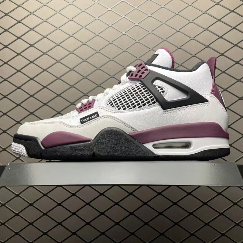 Putian Shoes Pure Original High-End Version Aj4 Basketball Shoes Sports Shoes White Cement University Blue Paris Saint-Germain Casual Shoes