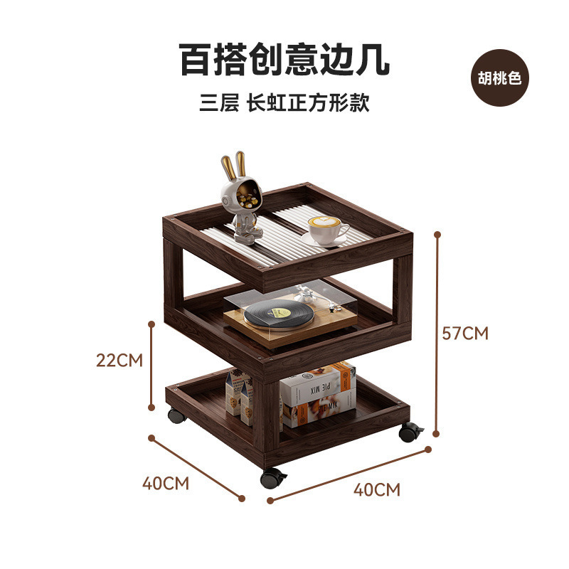工場直送中国風竹コーヒーテーブルバルコニーレジャーコーヒーテーブルリビングルーム小さな正方形のテーブルベッドサイド収納ラックソファサイドテーブル|undefined