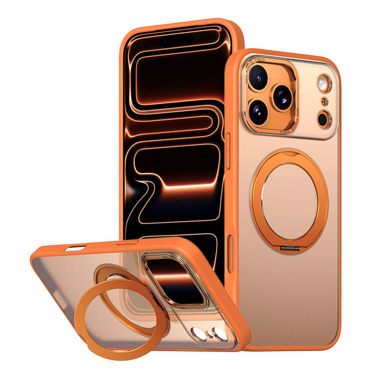适用iPhone17Pro支点手机壳360旋转磁吸无感支架苹果16防摔保护壳|undefined