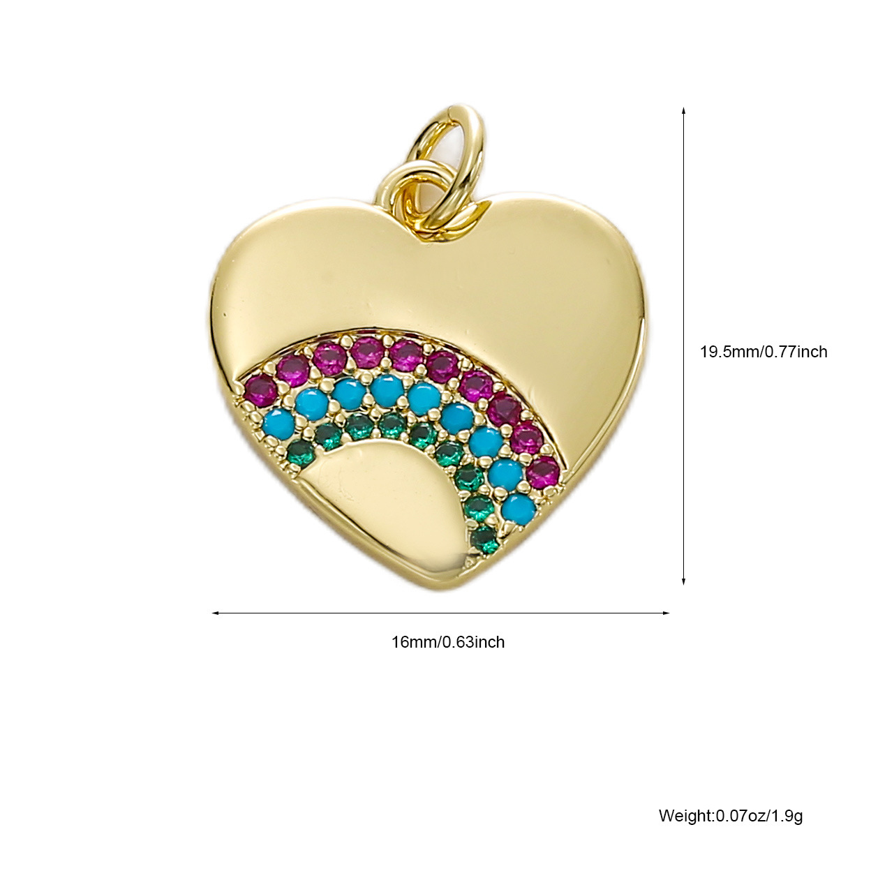 3g Weight Pendant Jewelry Making Type Zircon Inlay Material DIY Jewelry Accessories Classification 1 Piece Quantity Copper Material Devil's Eye, Heart Shape Pattern All Seasons Season Plating Design Classic Style Style 1 Piece Copper Zircon Devil's Eye Heart Shape Pendant DIY Jewelry Accessories 3