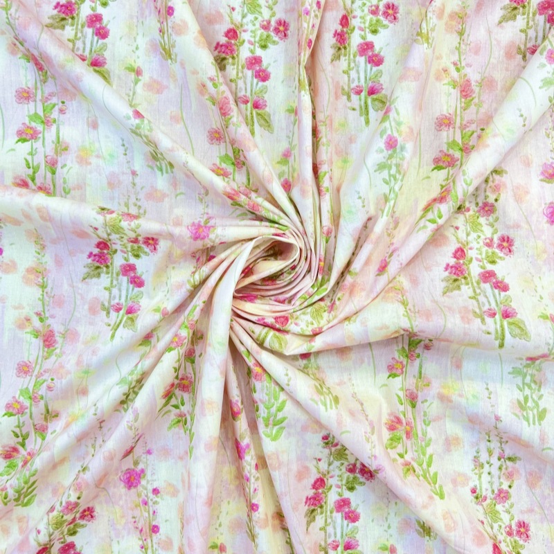 现货全棉40支府绸数码活性直喷印花韩版卡通童装女装家居服饰布料