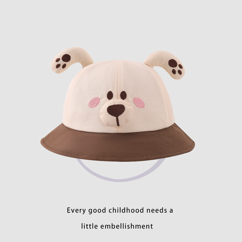 Sombrero de pescador de bebés coreano de dibujos animados primavera y otoño lindo sombrero de bebé sombrero de verano para bebés al aire libre sombrero de bañera de protección solar