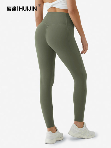 Best-selling pocket yoga pants without embarrassing lines, bare feeling long pants, high-waisted buttock-lifting shaping leggings, quick-drying