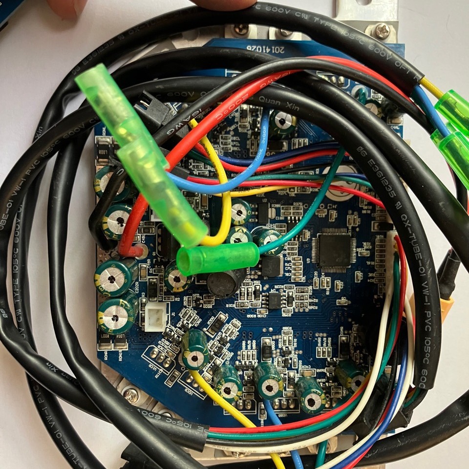 The STM32F103RCT6 microcontroller is used as the main controller for the self-balancing scooter, and it is a modified vehicle controller.