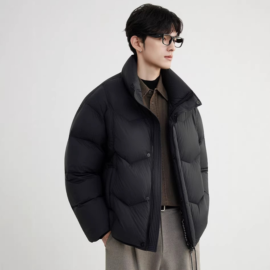 233g Puff down Jacket for Men, Zero Pressure, Soft and Fluffy, Winter 2025 New Thickened Warm Puffer Jacket for Teenagers