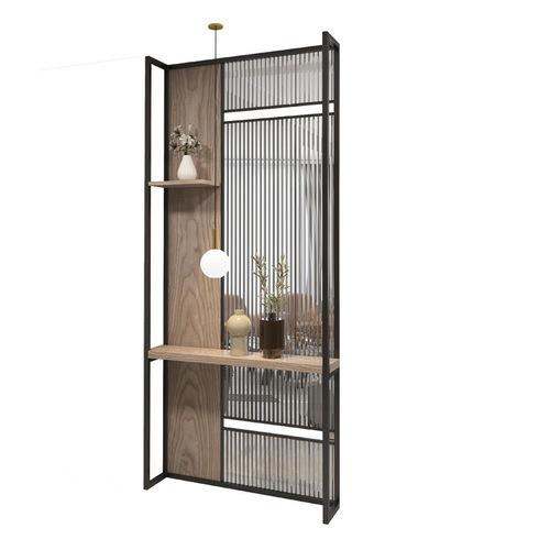 Ultra-White Rainbow Glass Entryway Living Room Screen Modern Minimalist Obstructing Wall Bedroom Entrance Japanese Iron Art Dividing Wall