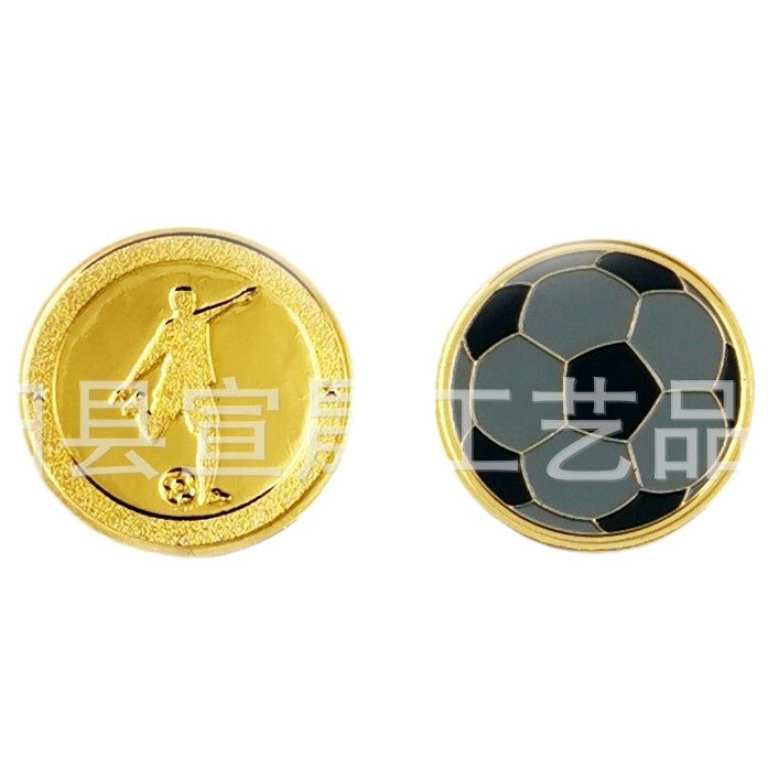 Escoger al por mayor árbitro personalizado entrenador fútbol bádminton entrenamiento de baloncesto selección de monedas laterales monedas conmemorativas de metal