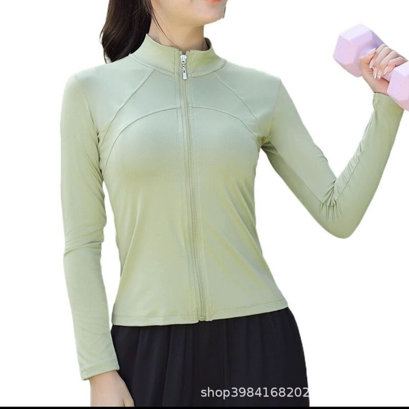Stand Collar Jacket Women's Top Casual and Comfortable Running Fitness Training Sports Sun Protection Jacket